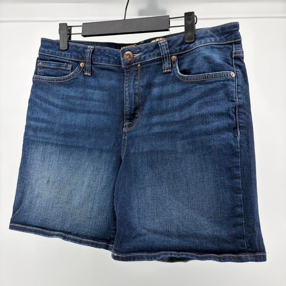 Seven7 Weekend Shorts Womens 10 Torino Denim Zip Fly Button Frnt